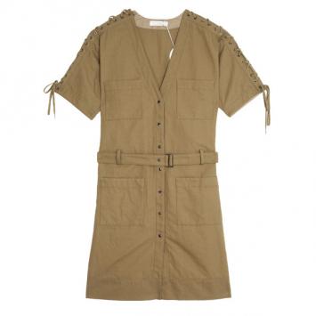 Chloe Denim Criss Cross Sleeve Dress M
