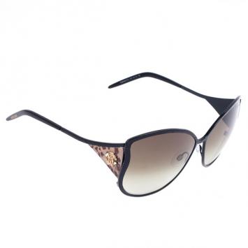 Roberto Cavalli Black Mughetto Oversized Womens Sunglasses