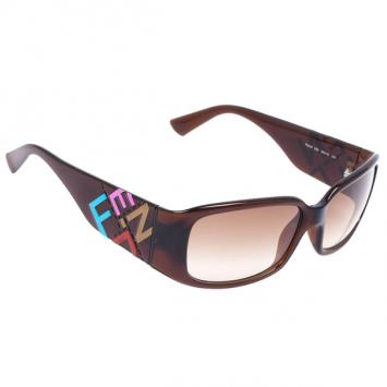 Fendi Brown FS458 Rectangle Logo Womens Sunglasses