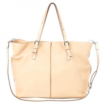 Tod's Tan Leather Grande Shopping Tote