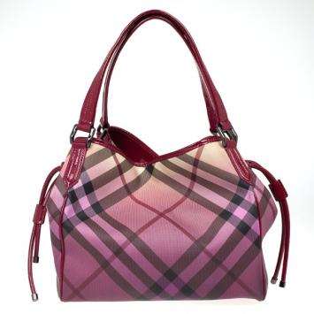 Pre Owned Burberry Ombré Check Print Shoulder Bag