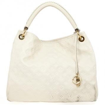 Louis Vuitton White Monogram Empreinte Artsy Hobo MM