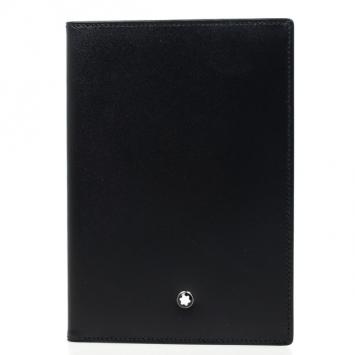 Pre Owned Montblanc Black Meisterstuck Leather Passport Holder