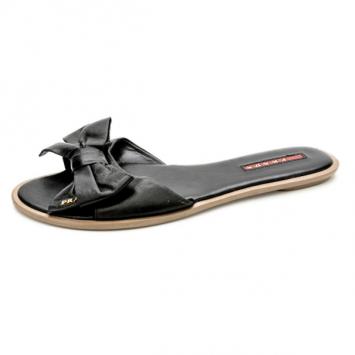 Prada Sport Black Leather Bow Slides Size 38.5