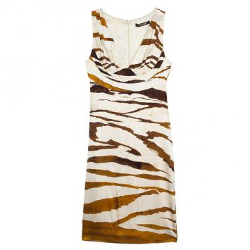 Roberto Cavalli Tigerous Print Dress S