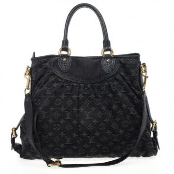 Louis Vuitton Monogram Denim Neo Cabby MM Satchel Handbag