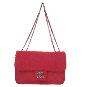 Chanel Pink Suede Flap Bag 