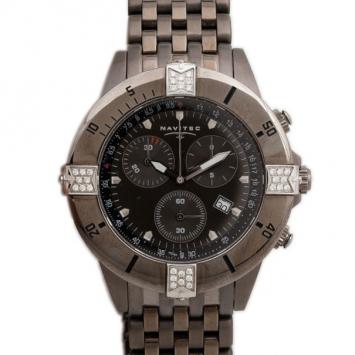 Pre Owned Navitec Pilote Tango Charlie SS Mens Wristwatch 46 MM