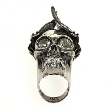 Alexander McQueen Bee Punk Skull Ring Size 52