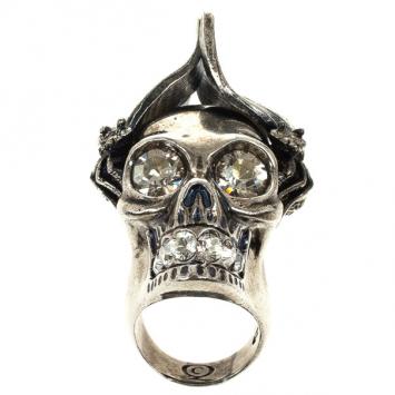 Alexander McQueen Bee Punk Skull Ring Size 54.5