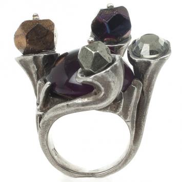 Yves Saint Laurent Shadow Crown Ring Purple Size 49