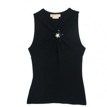 Michael Kors Collection Black Embellished Top S
