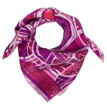 Christian Dior Cannage &amp; Floral Print Silk Scarf