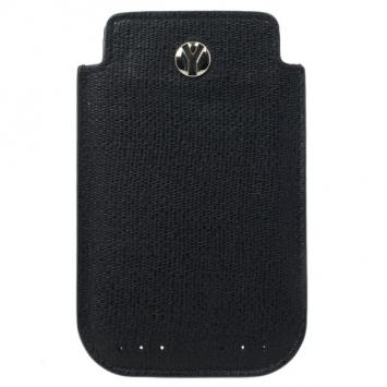 Yves Saint Laurent Black Leather Ycon iPhone Cover