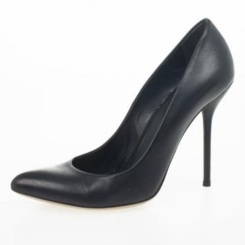 Gucci Black Leather Nappa Charlotte Pumps Size 38