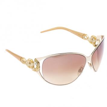 Roberto Cavalli Cream Tene Swarovski Crystal Serpent Woman Sunglasses