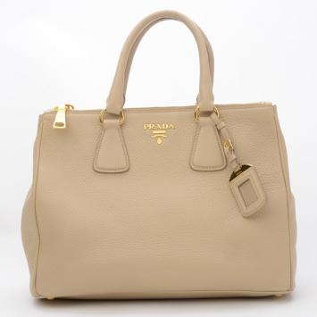 Prada Vitello Daino Zip Tote
