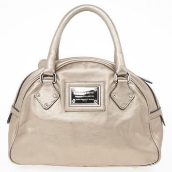 Dolce and Gabbana Metallic 'Miss Biz' Dome Satchel