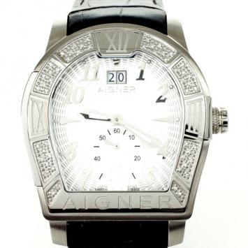 Pre Owned Aigner Roma Chronograph Diamond Mens Wristwatch 44 MM