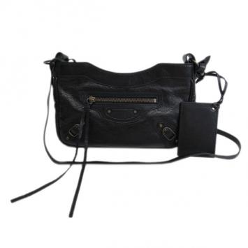 Balenciaga Black Lambskin Classic Hip Shoulder Bag