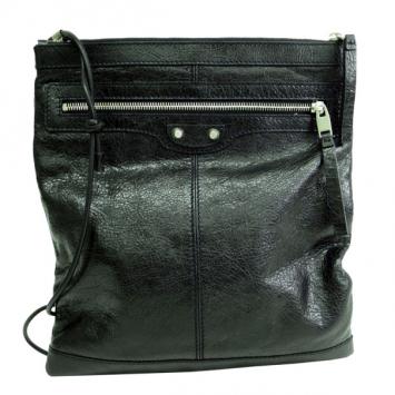 Balenciaga Black Leather Shoulder Bag