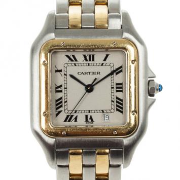 Cartier Tank Stainless Steel 18 K Yellow Gold Unisex Wristwatch 27 MM