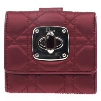 Dior Red Charming Lock Compact Wallet