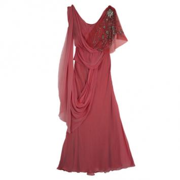 Jenny Packham Cruise S/S 2011 Coral Embellished Drape Gown L