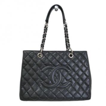 Chanel Black Quilted Caviar Grand Shopping Tote 
