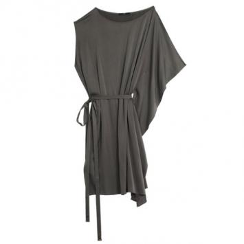 Hugo Boss Gray Dileen Silk Dress L