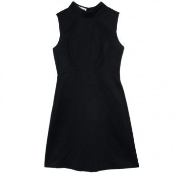Dolce and Gabbana High Collar Black Dress M