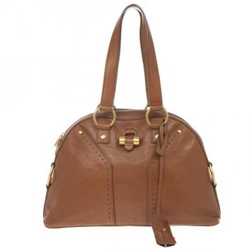Yves Saint Laurent Brown Leather Medium Muse Bag