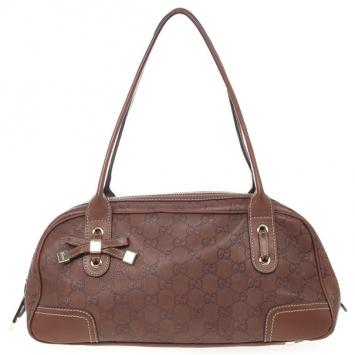 Gucci Leather Guccissima Princy Boston Bag
