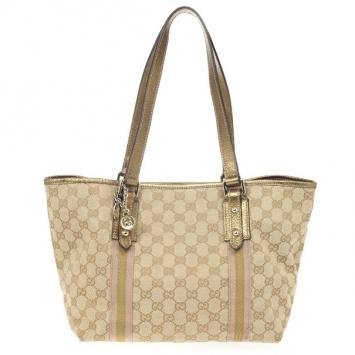 Gucci Beige GG Jolicoeur Medium Tote Bag