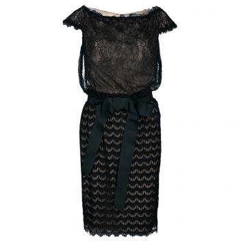 Tadashi Shoji Mixed Lace Sheath Dress M
