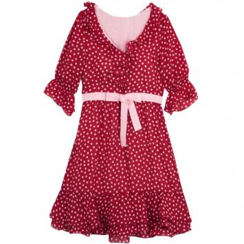 RED Valentino Ruffle Polka Dot Dress XS