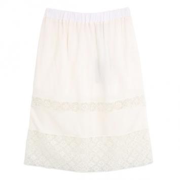 Louis Vuitton Monogram Lace Skirt S