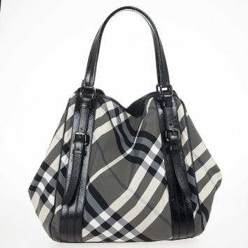 Burberry Beat Check Nylon Tote Bag