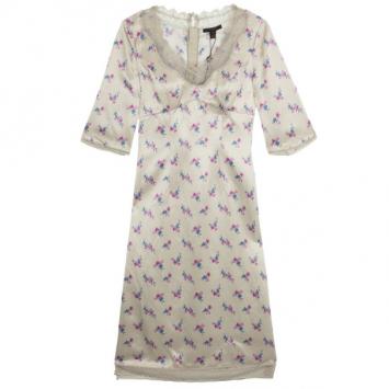 Louis Vuitton Satin Lace Dress S