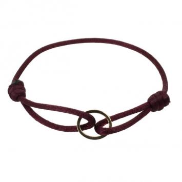 Cartier Love Charity Gold and Diamond Bracelet with Silk Cord