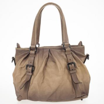 Burberry Medium Pleated Leather Tote