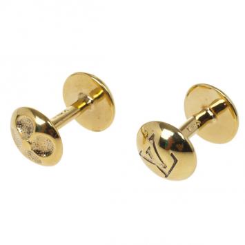 Pre Owned Louis Vuitton Gold Plated Cufflinks