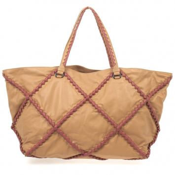 Bottega Veneta Beige Large Contrast Tote