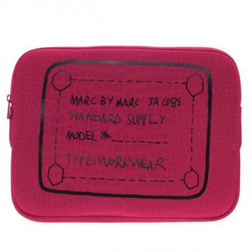 Marc by Marc Jacobs Pink 13" Trompe l'Oeil Croc-Print Laptop Case