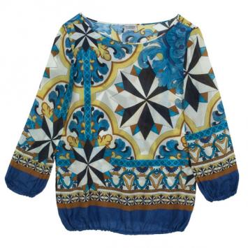 Philosophy di Alberta Ferretti Printed Silk Top M