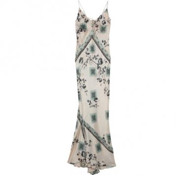Roberto Cavalli Satin Maxi Dress S