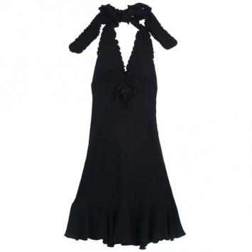 RED Valentino Frill Black Dress M