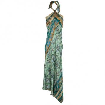 Roberto Cavalli Satin Maxi Dress S