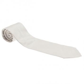 Pre Owned Burberry White Classic Silk Tie
