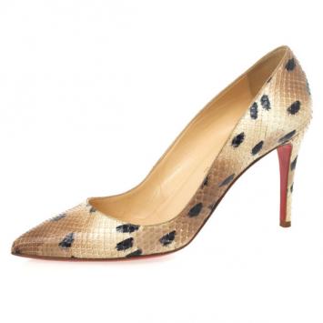 Christian Louboutin Beige Python Desert Pigalle Pointed Toe Pumps Size 41
